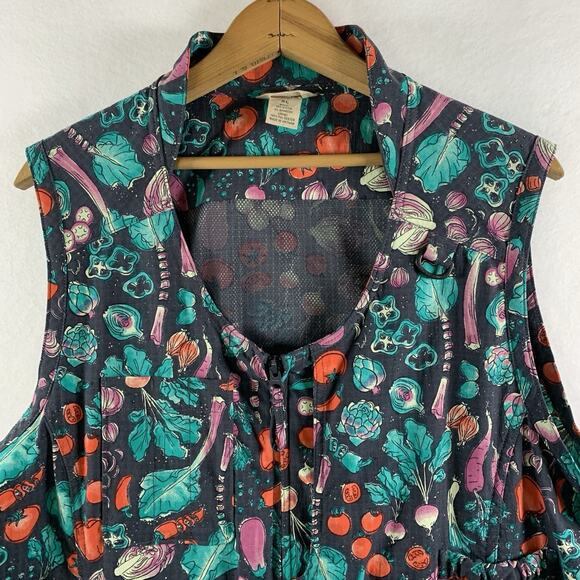 Duluth Trading Heirloom Gardening Vest Womens Size XL Vegetable Print Pockets - Picture 11 of 16